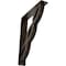 Ekena Millwork Loera Wrought Iron Bracket, (Triple center brace), Antiqued Brass 2"W x 10"D x 12"H BKTM02X10X12TLOABS - alternate 1